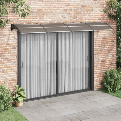 Door Canopy Black, Transparent Polycarbonate, ABS, Aluminum Large