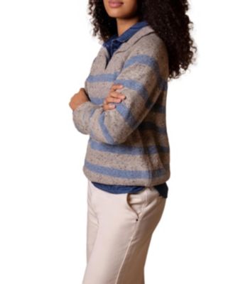 Women's Donegal Striped Polo Sweater