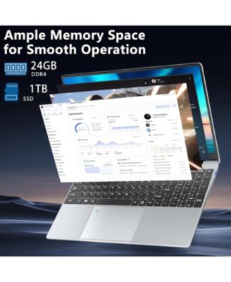 15.6 Inch Laptop, Gaming Laptop, Laptops 24GB 1TB SSD, Lap top Computer N5095, Traditional Laptops Computers 180 Angle Opening, Lap top Fingerprint Unlock Backlit Keyboard, 1920X1080 FHD IPS MINI-HDMI