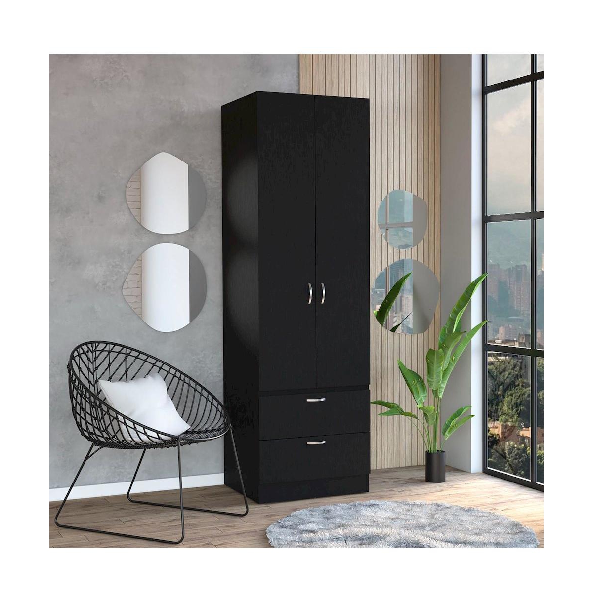 Tuhome Velloc 24"" Bathroom Vanity Black Black Mdf