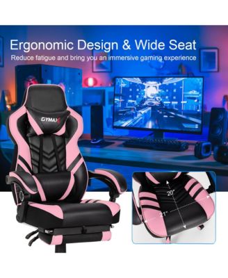 Office Computer Desk Chair Gaming Chair Adjustable Swivel w/Footrest