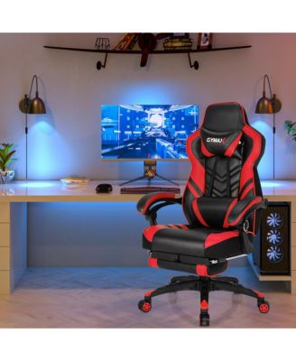 Office Computer Desk Chair Gaming Chair Adjustable Swivel w/Footrest