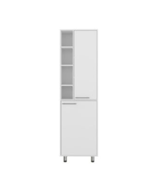 Florence Kitchen Pantry, Multiple Open and Closed Shelves, Modern Design, White