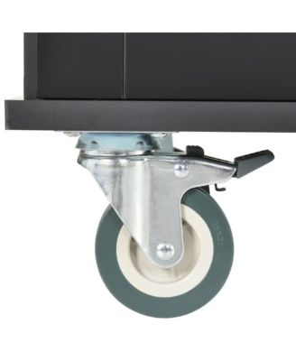 52.7" Rolling Kitchen Island with Drop Leaf, Solid Wood Top, Storage Cabinet & Drawers, Mobile Kitchen Cart