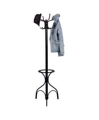 Metal Coat Hat Rack Organizer Clothes Hanger Hooks Tree Stand Umbrella Holder