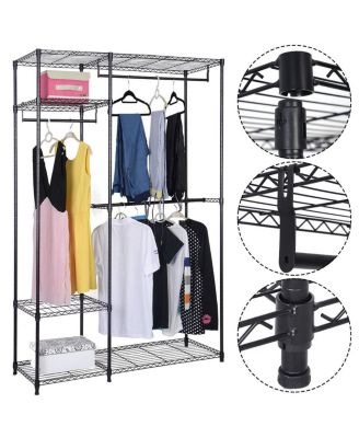 48&#39;&#39;x18&#39;&#39;x71&#39;&#39; Closet Organizer Garment Rack Portable Clothes Hanger Home Shelf