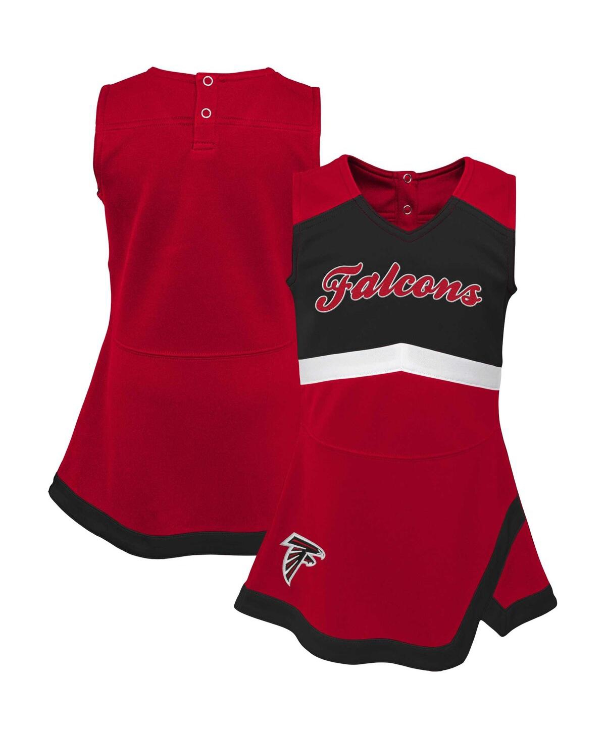 Outerstuff Girls Baby Boys And Girls Red Atlanta Falcons Cheer Captain Jumper Dress In Red