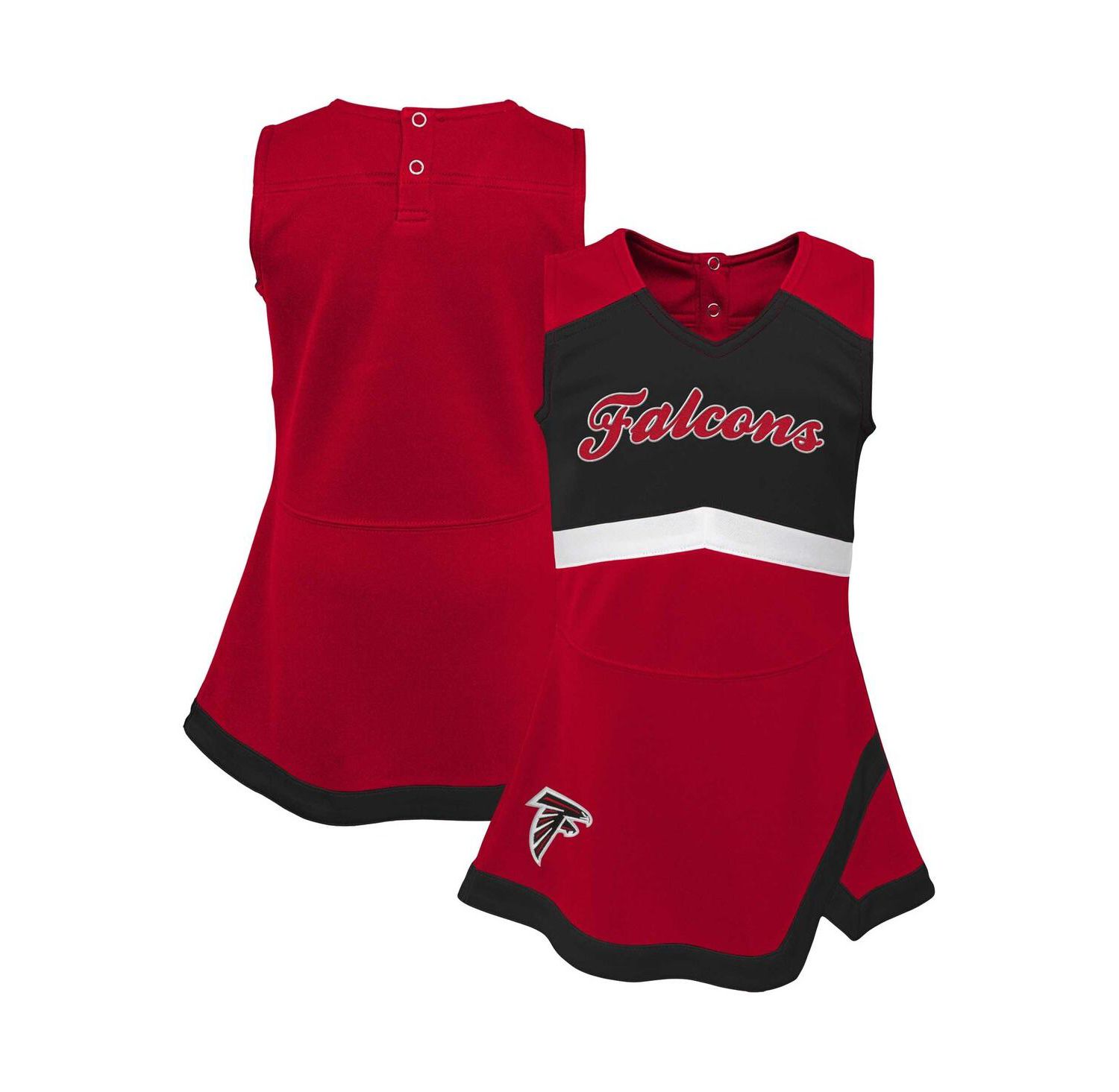 Girls Baby Boys and Girls Red Atlanta Falcons Cheer Captain Jumper Dress