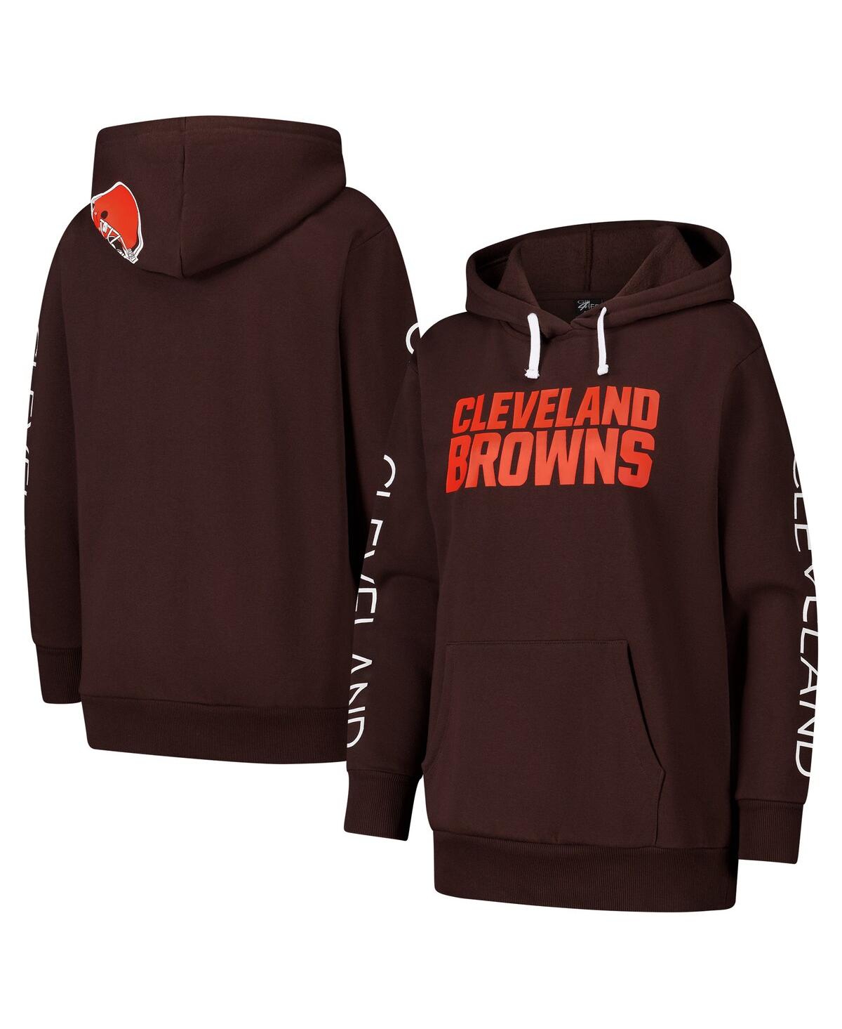 G-iii 4her By Carl Banks Women's Brown Cleveland Browns Extra Inning Pullover Hoodie In Brown