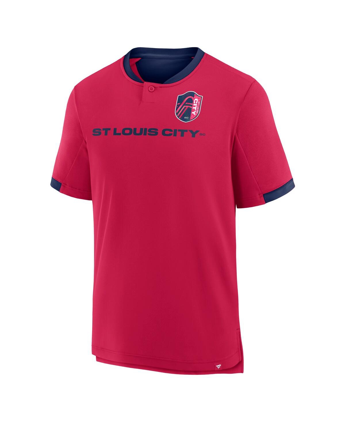 Fanatics Men's Red St. Louis City Sc Stoppage Time Striker T-shirt In Red