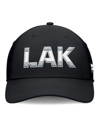 Men's Black/Silver Los Angeles Kings Authentic Pro Rink Flex Hat