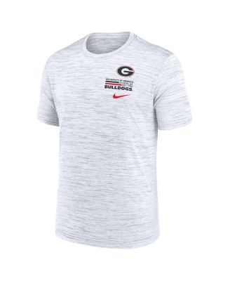 Men's White Georgia Bulldogs Velocity Stacked Performance T-Shirt