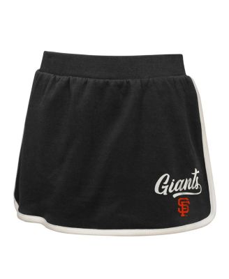 Big Girls Black San Francisco Giants Base Trainer Johnny Polo and Skort Set