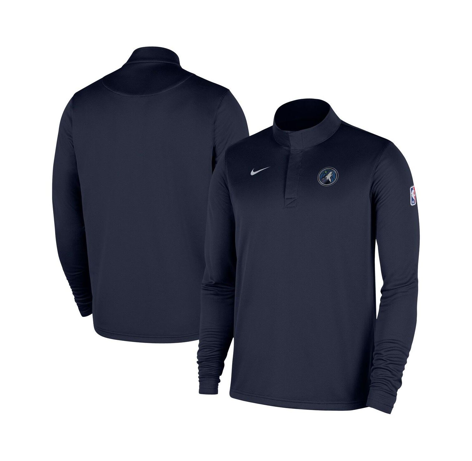 Men's Navy Minnesota Timberwolves 2025/26 Authentic Coaches Quarter-Zip Pullover Jacket