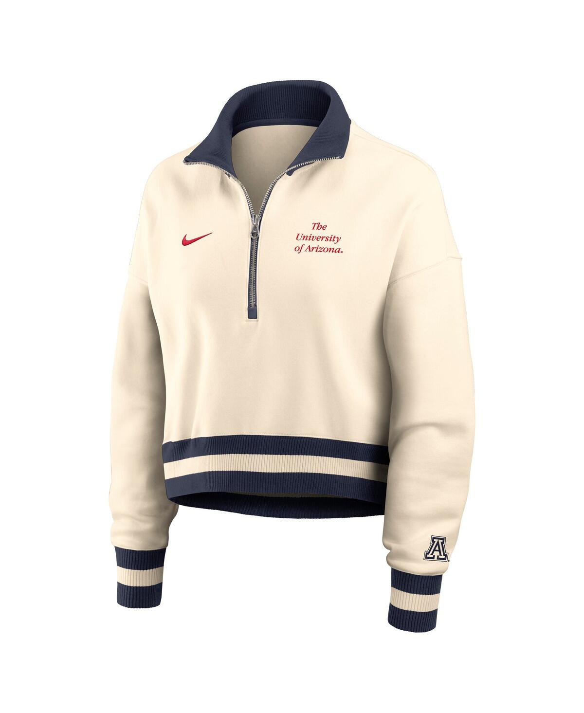 Nike Tan West Virginia Mountaineers Legacy Half-zip Sweatshirt In White