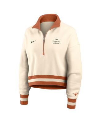 Women's Tan Texas Longhorns Legacy Half-Zip Sweatshirt