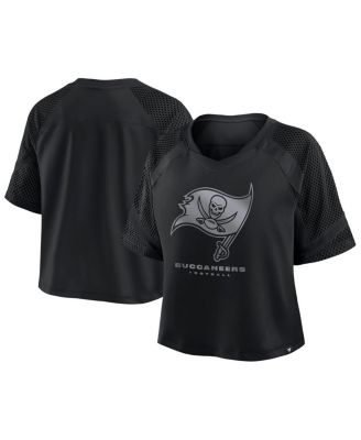 Fanatics - Women's Tampa Bay Buccaneers Oversized Raglan V-Neck Blackout Fashion Jersey