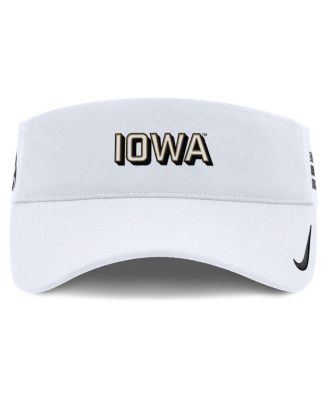 Men's White Iowa Hawkeyes 2025 On-Field Gameday Performance Ace Adjustable Visor Hat