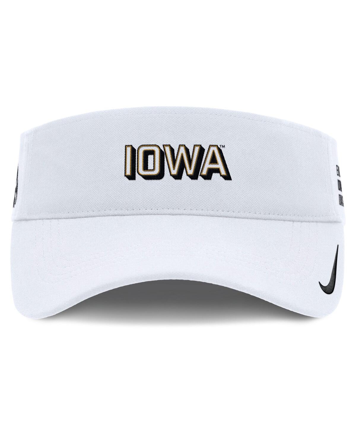 Nike Men's White Iowa Hawkeyes 2025 On-field Gameday Performance Ace Adjustable Visor Hat In White