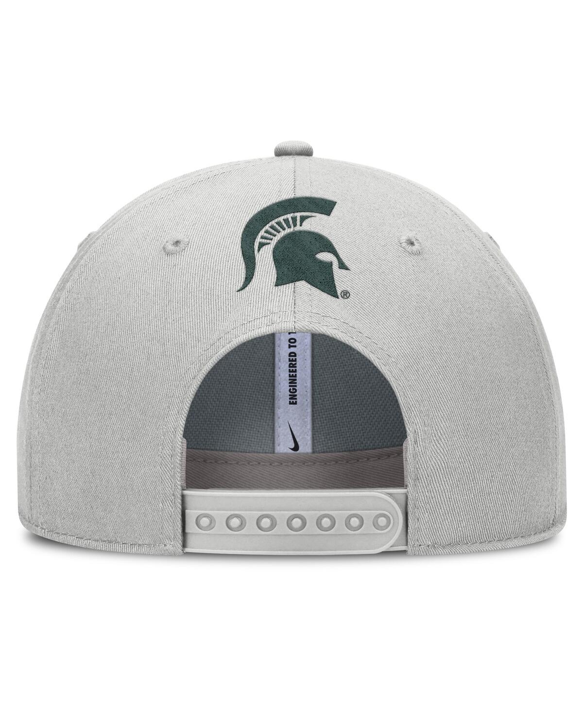 Nike Men's Gray Michigan State Spartans 2025 Sideline Dust Pinched Rise Adjustable Hat In Gray