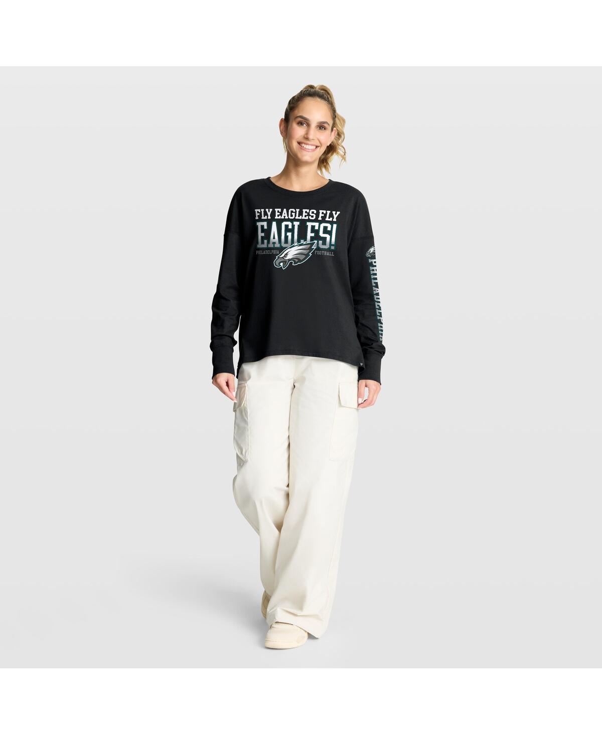 Fanatics Women's Black Philadelphia Eagles Hometown Legacy Long Sleeve T-shirt In Black