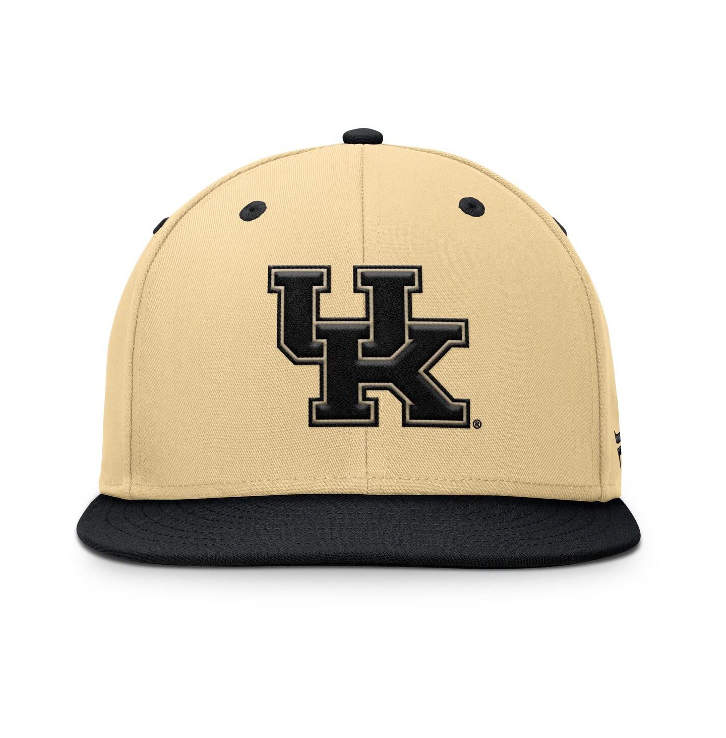 Мужская кепка Fanatics Khaki/Black Kentucky Wildcats Balance Fitted Hat — фото 2