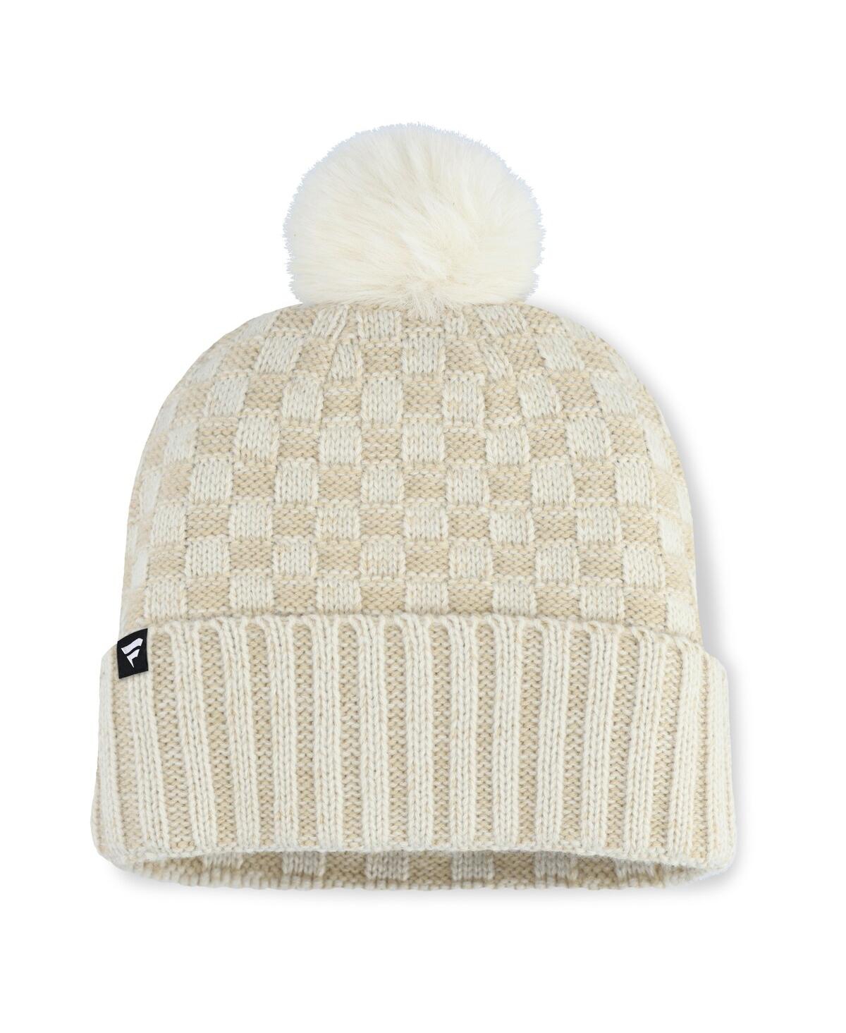 Fanatics Natural Virginia Tech Hokies Blaze Pom Knit Hat In Brown