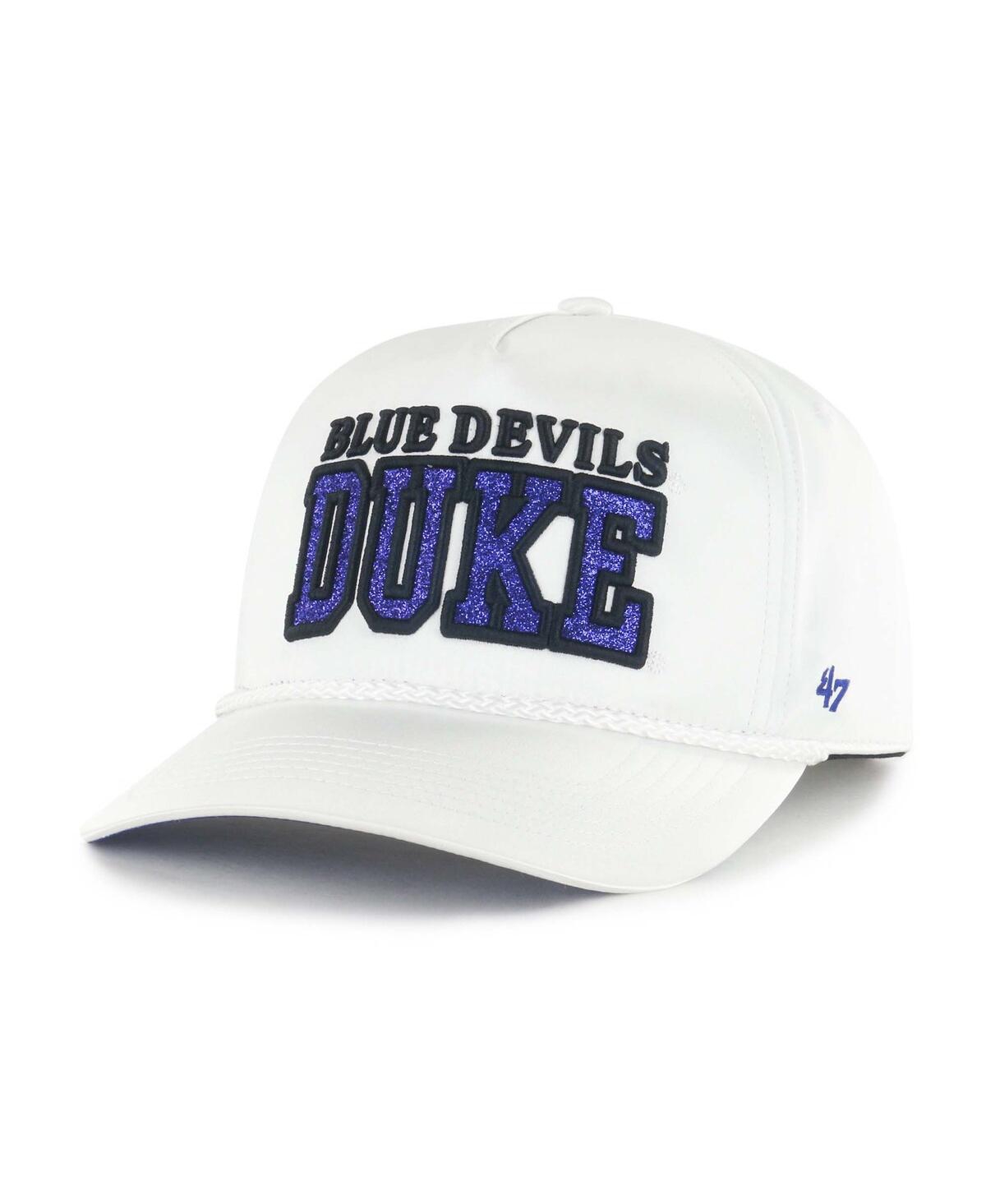 47 Brand Women's White Duke Blue Devils Outspoken Hitch Adjustable Hat In White
