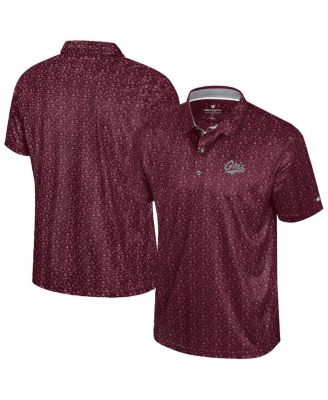 Colosseum - Men's Maroon Montana Grizzlies Football Print Polo Shirt