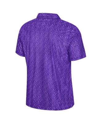 Men's Purple Washington Huskies Football Print Polo Shirt