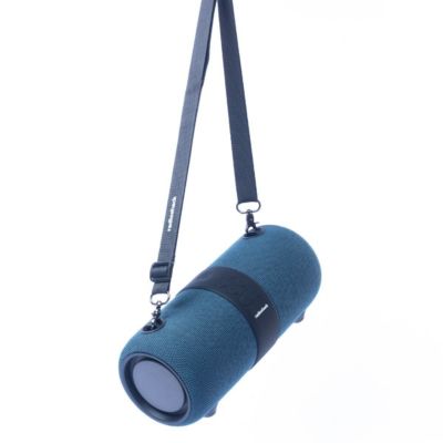 Portable Bluetooth Speaker 14W IPX6 in Rugged Style with RGB Lights FM Radio and TWS for Pairing Blue