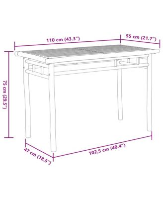 Dining Table Natural Bamboo Bamboo Medium Durable