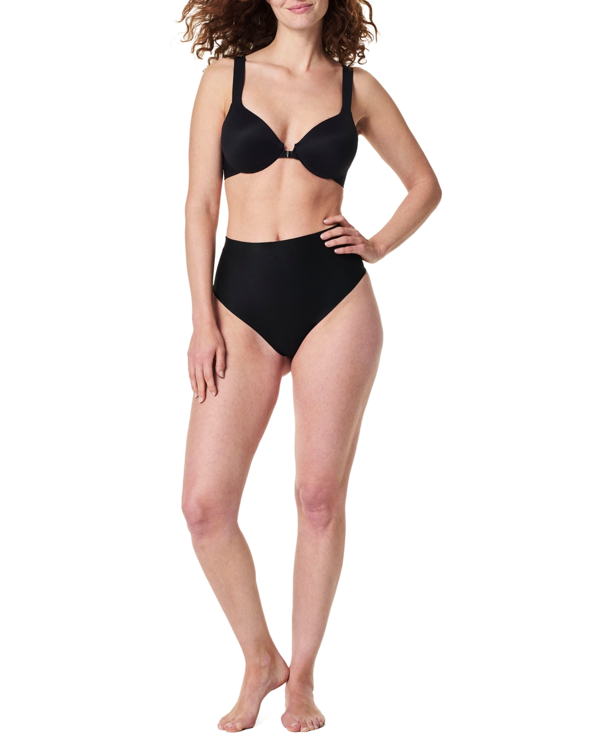 Spanx Women's Sheer Control Thong In Black