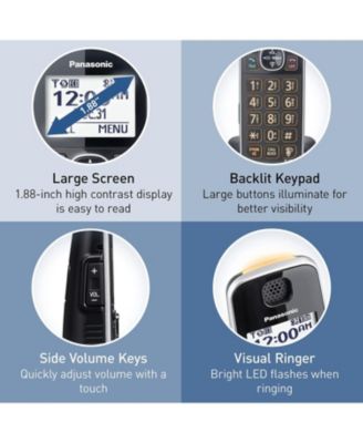 DECT 6.0 Expandable Cordless Phone System with Answering Machine and Call Blocking - 3 Handsets - Metallic Black