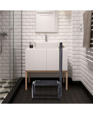 Non-Slip Handy Support Step Stool w/ Handle 330 Lbs Load Capacity Kitchen Safety