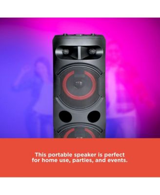 Dual 6.5-inch Tower PA Party Speaker with Lights