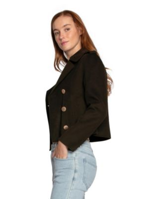 Women's Love Me Now Wool Blend Military Style Coat