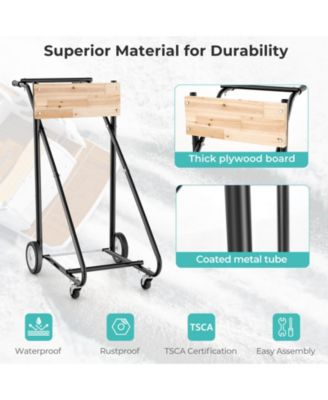 Outboard Boat Motor Stand Heavy Duty Engine Carrier Cart Dolly with 4 Smooth Wheels