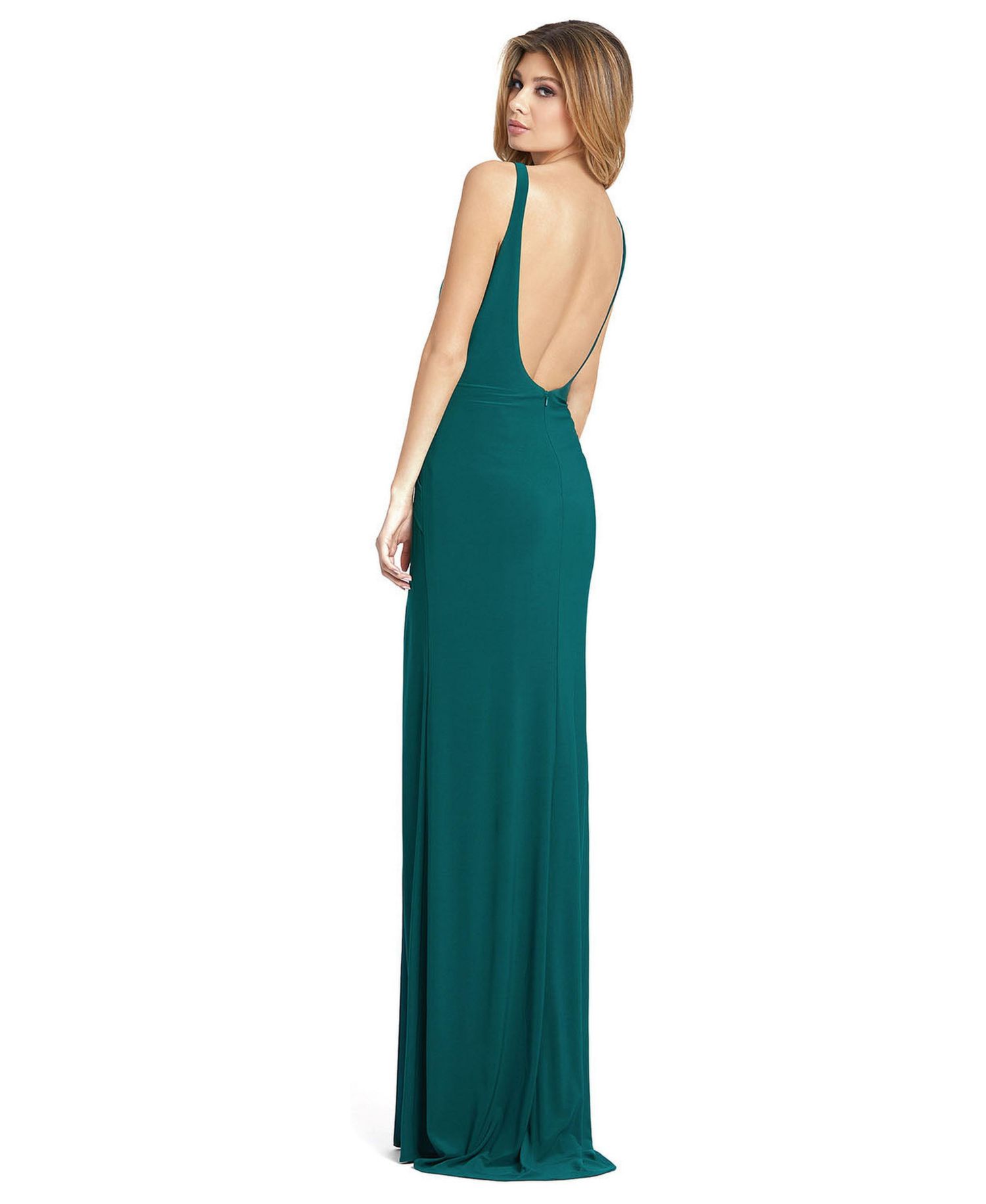 Women's Sleeveless Scoop Neck Ruched Side Knot Gown