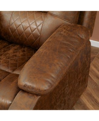 Overstuffed Manual Recliner Seat w/Thick Sponge Padded Headrest & Armrest