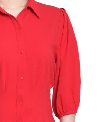 Women's Elbow Sleeve Midi Dress