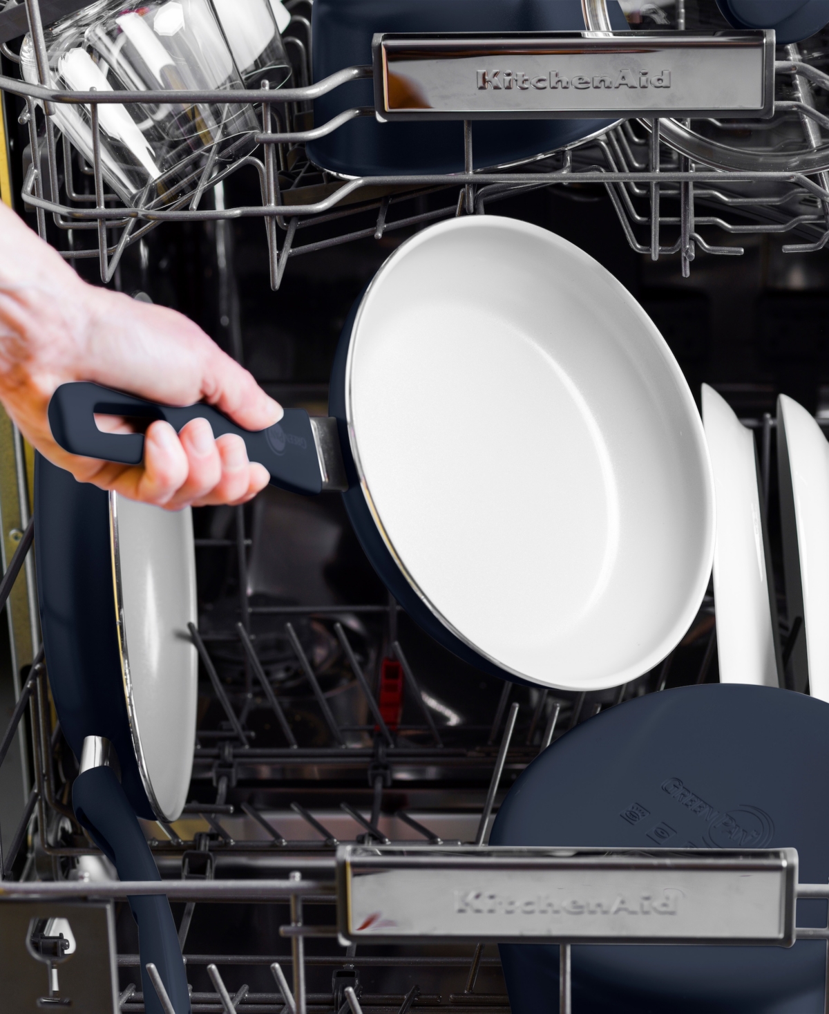 Greenpan Dover Ceramic Nonstick 7" Frypan With Spatula In Blue