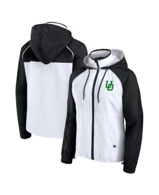Fanatics - Women's White Oregon Ducks Full-Zip Anorak Hoodie Jacket