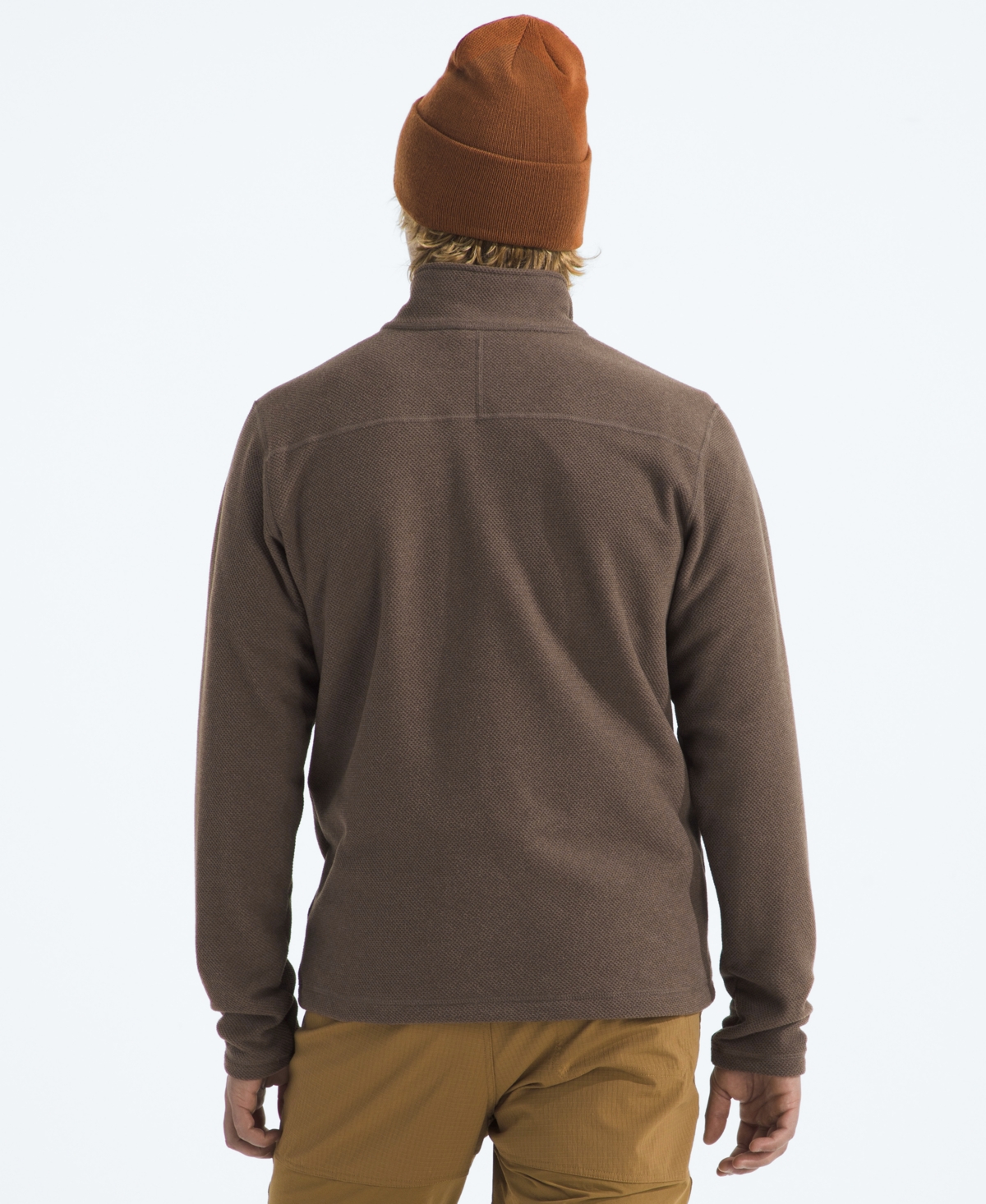 The North Face Men's Textured Cap Rock Quarter Zip Jacket In Brown