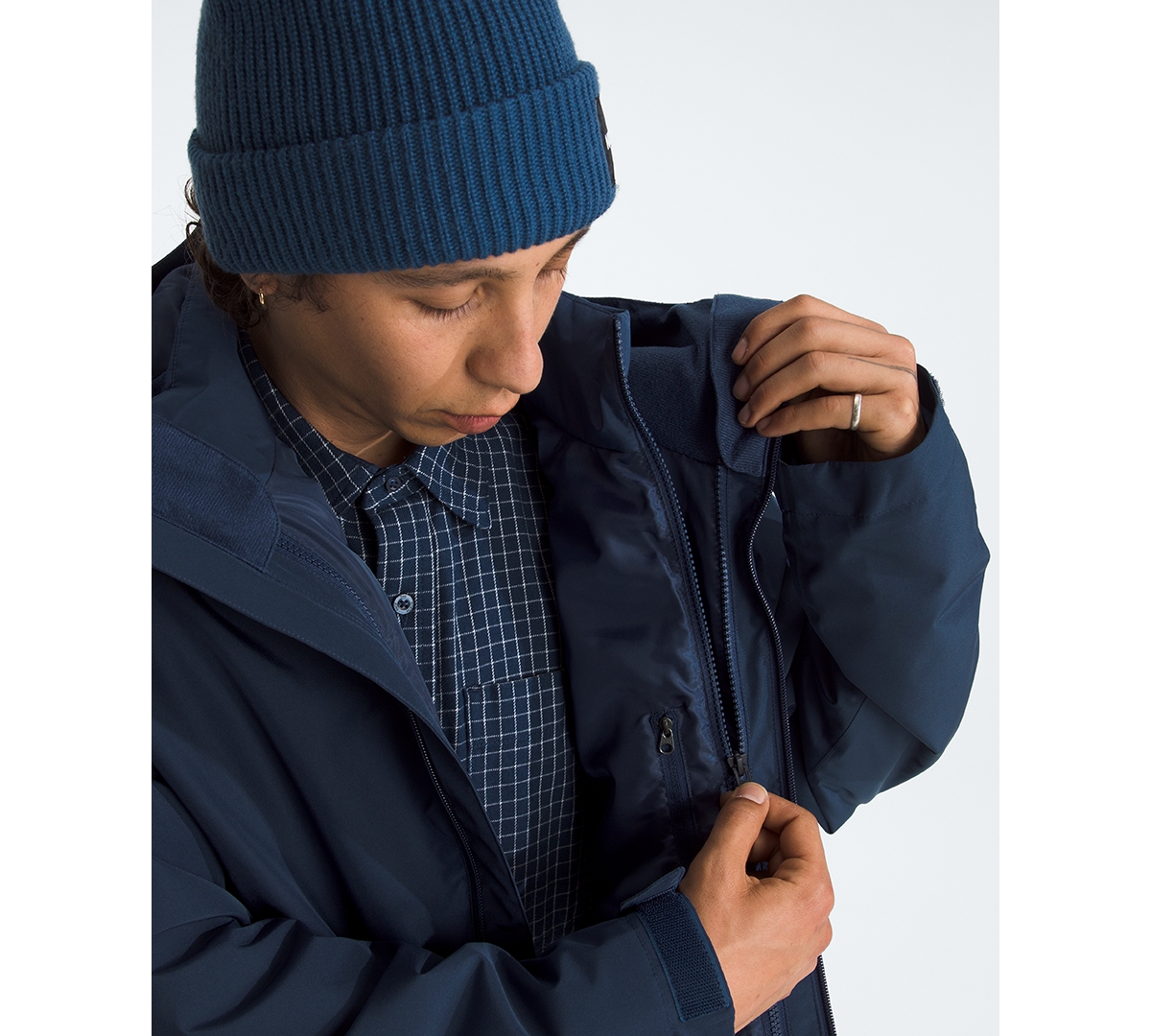 The North Face Mens  Carto Mono Triclimate Hooded Jacket In Blue