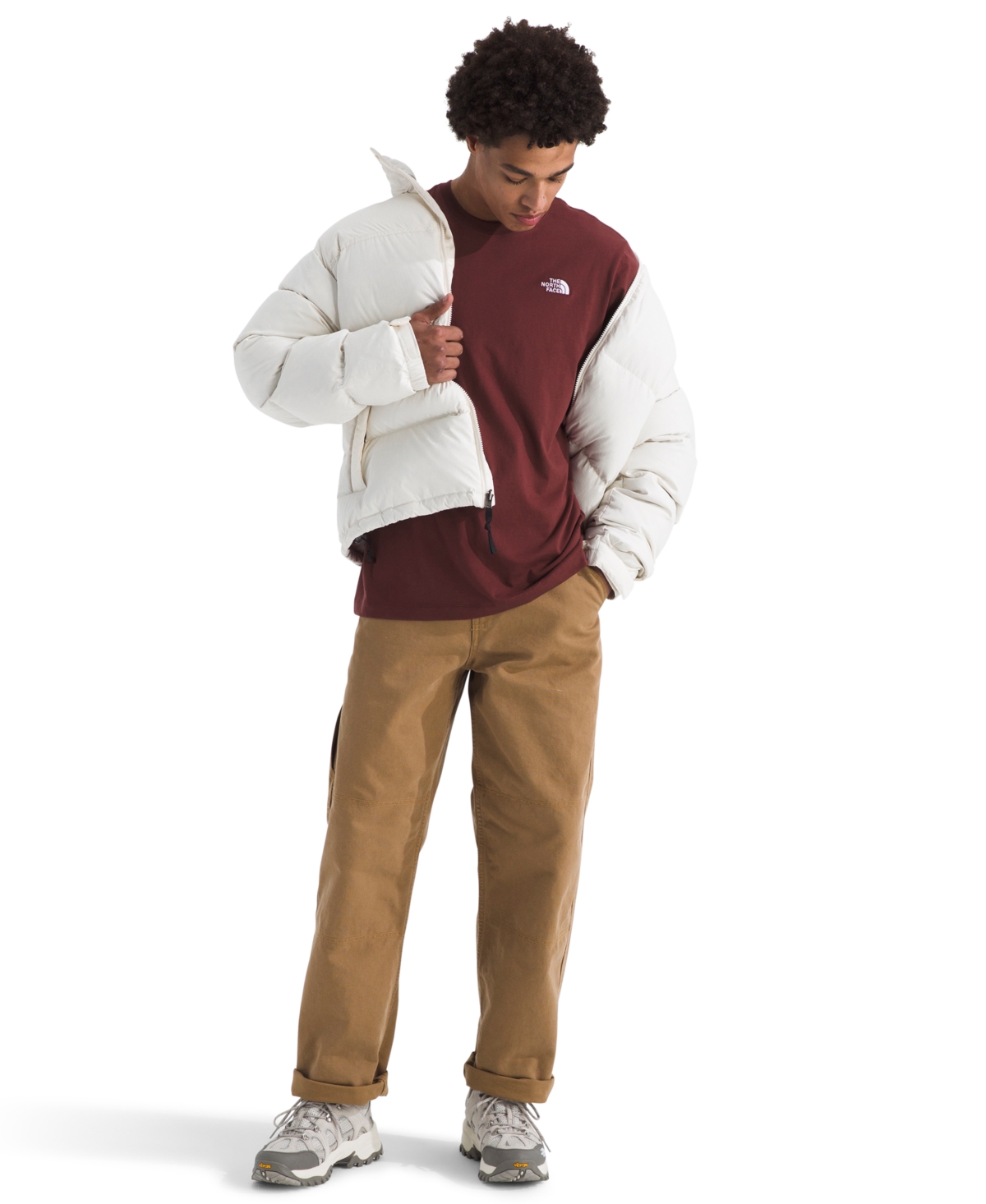The North Face Men's Evolution Simple Dome Short Sleeve T-shirt In Brown