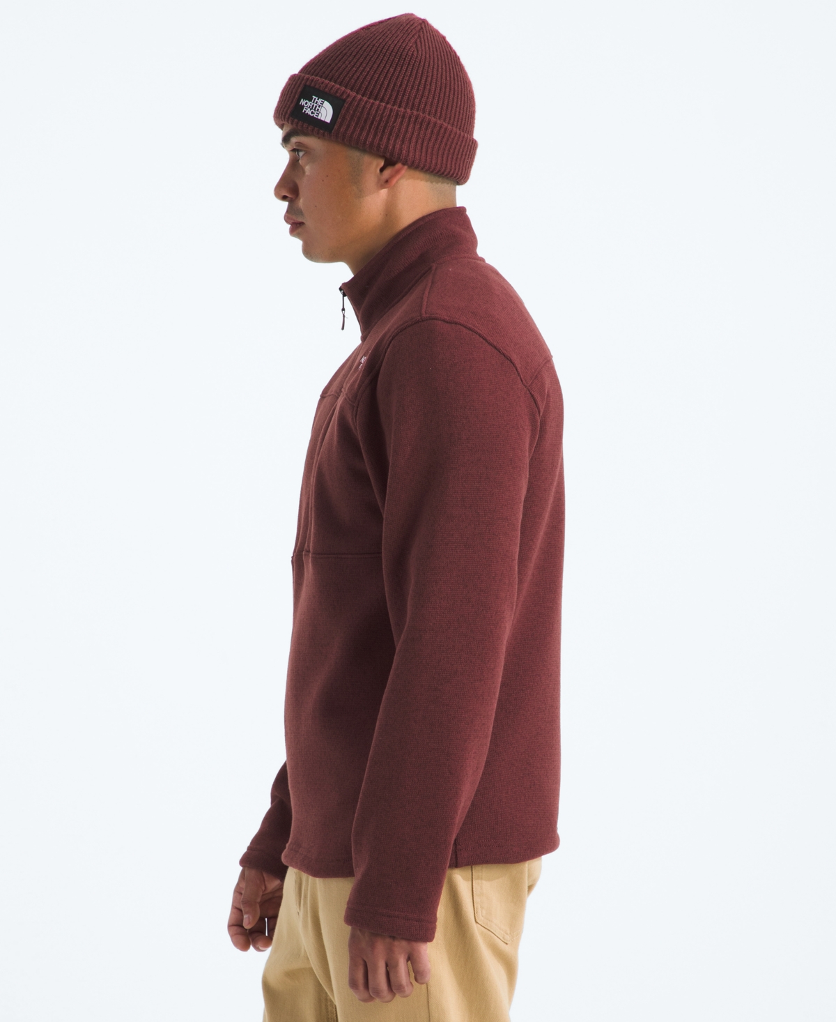 The North Face Men's Gordon Lyons Quarter Zip Jacket In Red