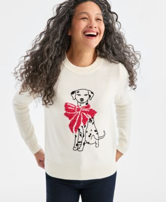 Style & Co - Women's Dalmatian Holiday Whimsy Sweater