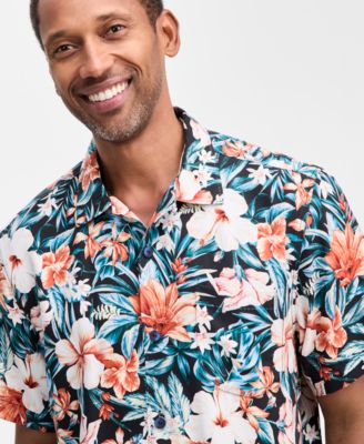 Men's Midnight Blooms Silk Shirt