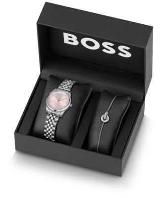 Women's Graceful Precious Giftset Quartz Basic Stainless Steel Watch, 32mm